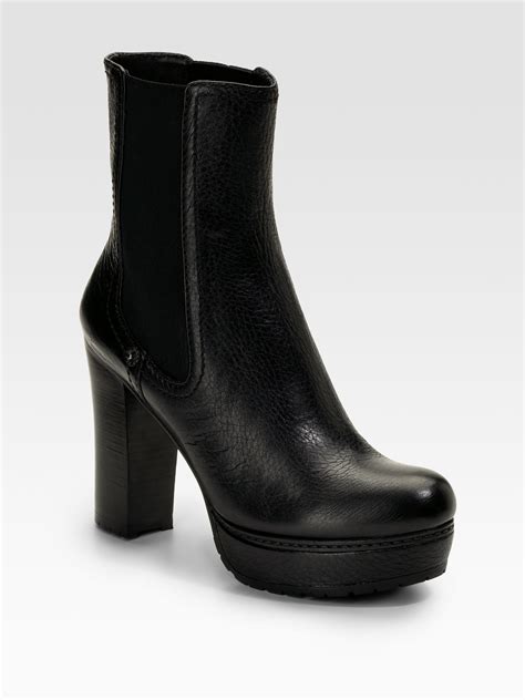 prada lug sole leather ankle boots|Women's Ankle Boots And Boots .